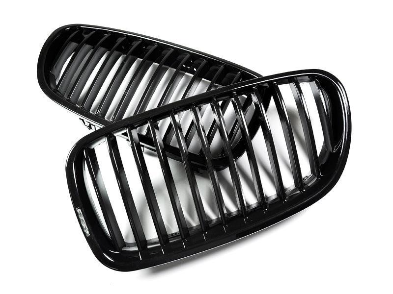 AutoTecknic Gloss Black Front Grille Set - F10 Sedan/ F11 Wagon | 5-Series-Exterior-Silicon Valley Bimmer