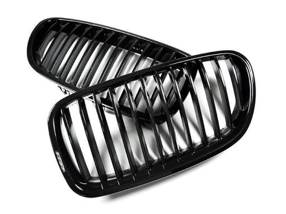 AutoTecknic Gloss Black Front Grille Set - F10 Sedan/ F11 Wagon | 5-Series-Exterior-Silicon Valley Bimmer