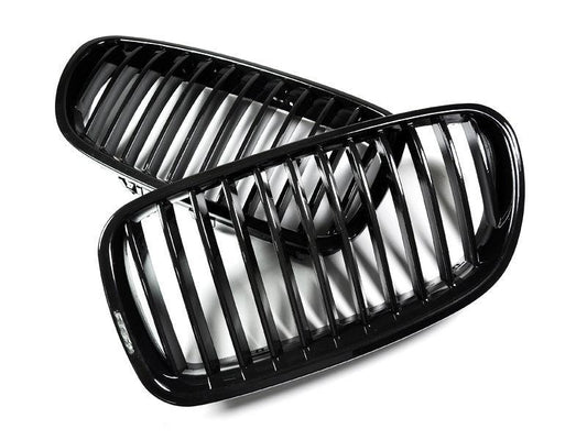 AutoTecknic Gloss Black Front Grille Set - F10 Sedan/ F11 Wagon | 5-Series-Exterior-Silicon Valley Bimmer