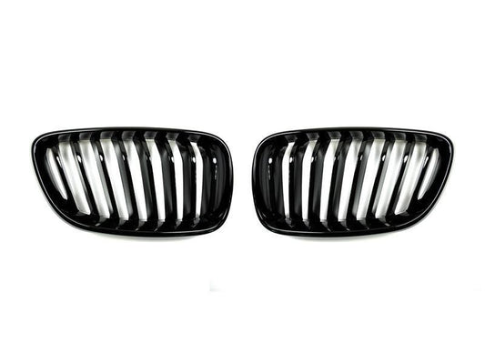 AutoTecknic Gloss Black Front Grille Set - F22 2-Series-Exterior-Silicon Valley Bimmer