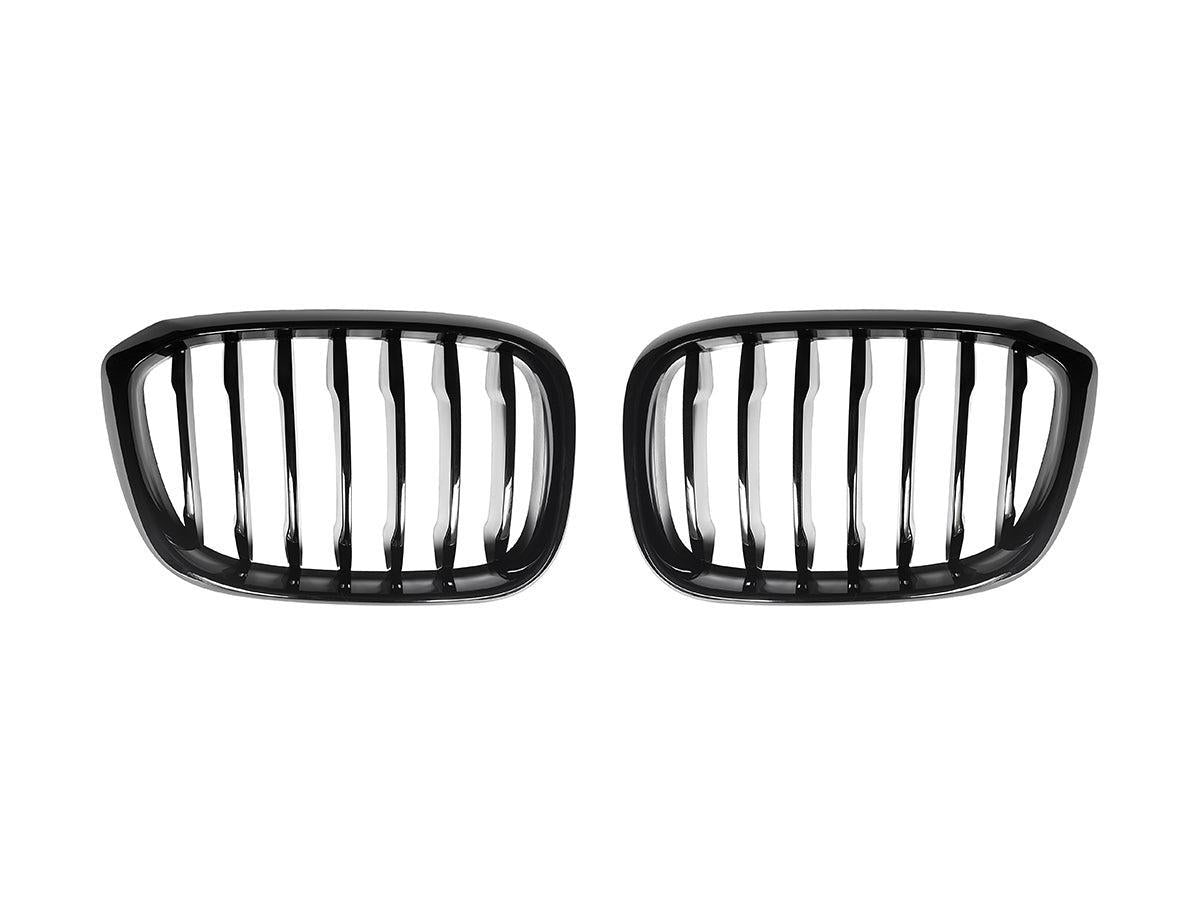 AutoTecknic Gloss Black Front Grille Set - G01 X3 | G02 X4 Pre-LCI-Exterior-Silicon Valley Bimmer