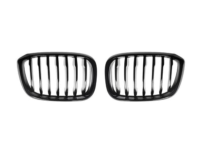 AutoTecknic Gloss Black Front Grille Set - G01 X3 | G02 X4 Pre-LCI-Exterior-Silicon Valley Bimmer