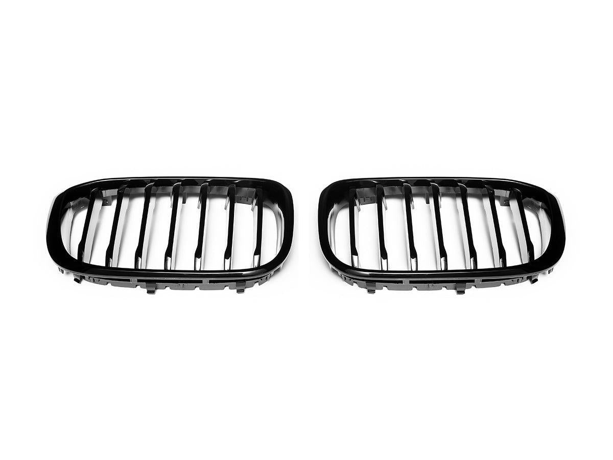 AutoTecknic Gloss Black Front Grille Set - G01 X3 | G02 X4 Pre-LCI-Exterior-Silicon Valley Bimmer