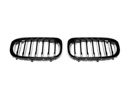 AutoTecknic Gloss Black Front Grille Set - G01 X3 | G02 X4 Pre-LCI-Exterior-Silicon Valley Bimmer
