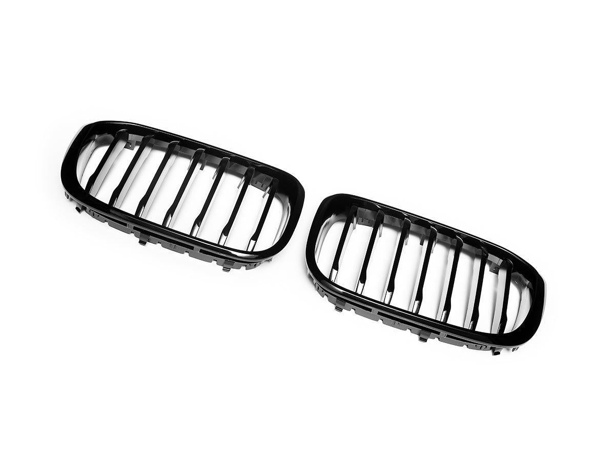 AutoTecknic Gloss Black Front Grille Set - G01 X3 | G02 X4 Pre-LCI-Exterior-Silicon Valley Bimmer