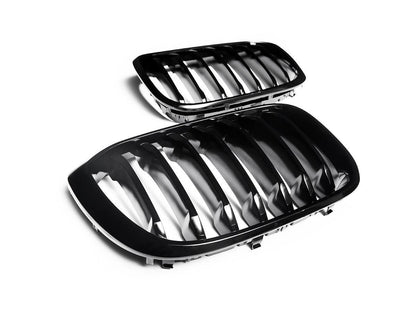 AutoTecknic Gloss Black Front Grille Set - G01 X3 | G02 X4 Pre-LCI-Exterior-Silicon Valley Bimmer
