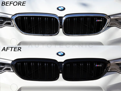 AutoTecknic Gloss Black Front Grille Surround Set - F90 M5-Exterior-Silicon Valley Bimmer