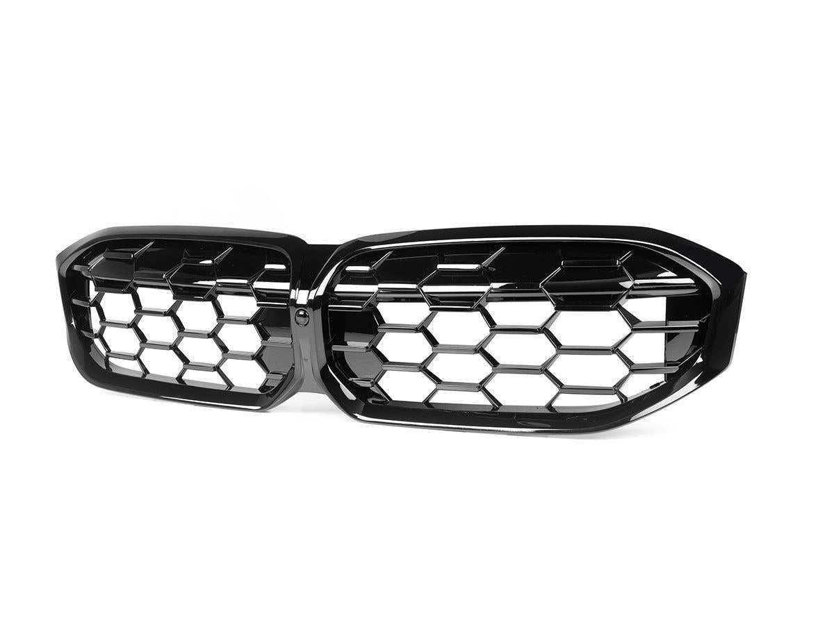 AutoTecknic Gloss Black Honeycomb Front Grille - G20 3-Series LCI-Exterior-Silicon Valley Bimmer