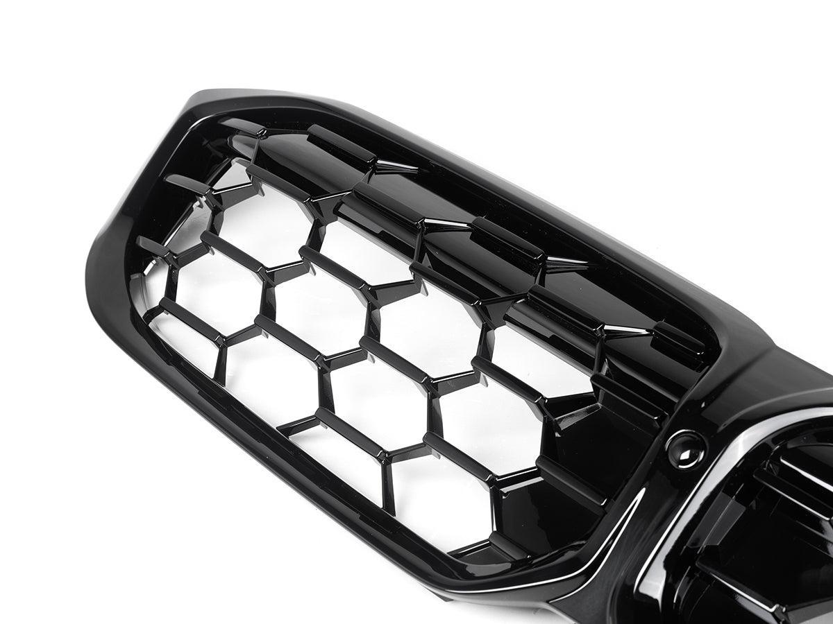 AutoTecknic Gloss Black Honeycomb Front Grille - G20 3-Series LCI-Exterior-Silicon Valley Bimmer