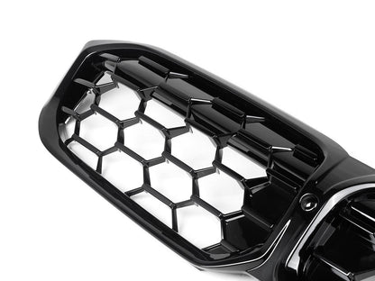 AutoTecknic Gloss Black Honeycomb Front Grille - G20 3-Series LCI-Exterior-Silicon Valley Bimmer