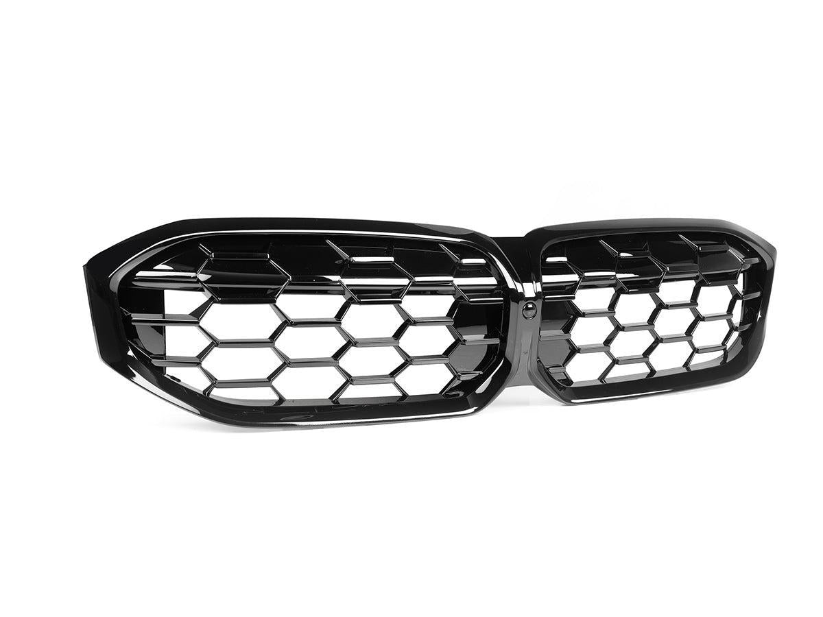 AutoTecknic Gloss Black Honeycomb Front Grille - G20 3-Series LCI-Exterior-Silicon Valley Bimmer