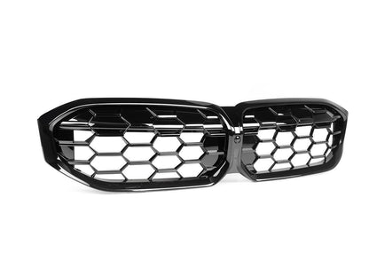 AutoTecknic Gloss Black Honeycomb Front Grille - G20 3-Series LCI-Exterior-Silicon Valley Bimmer