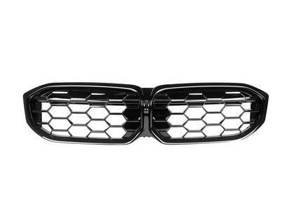 AutoTecknic Gloss Black Honeycomb Front Grille - G20 3-Series LCI-Exterior-Silicon Valley Bimmer