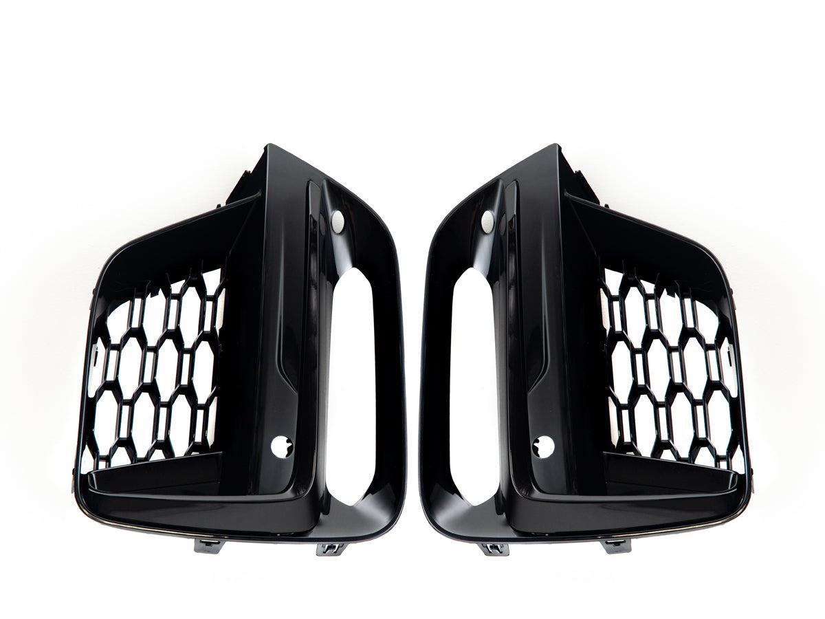 AutoTecknic Gloss Black Lower Grille Trim Set - G01 X3 | G02 X4 M40I Pre-LCI-Exterior-Silicon Valley Bimmer