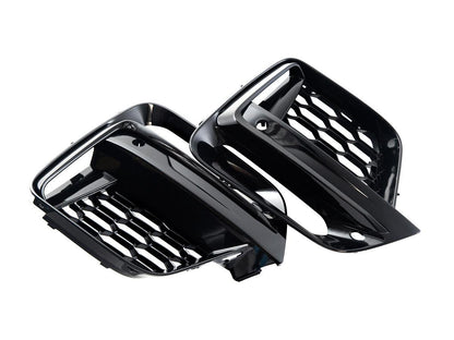 AutoTecknic Gloss Black Lower Grille Trim Set - G01 X3 | G02 X4 M40I Pre-LCI-Exterior-Silicon Valley Bimmer