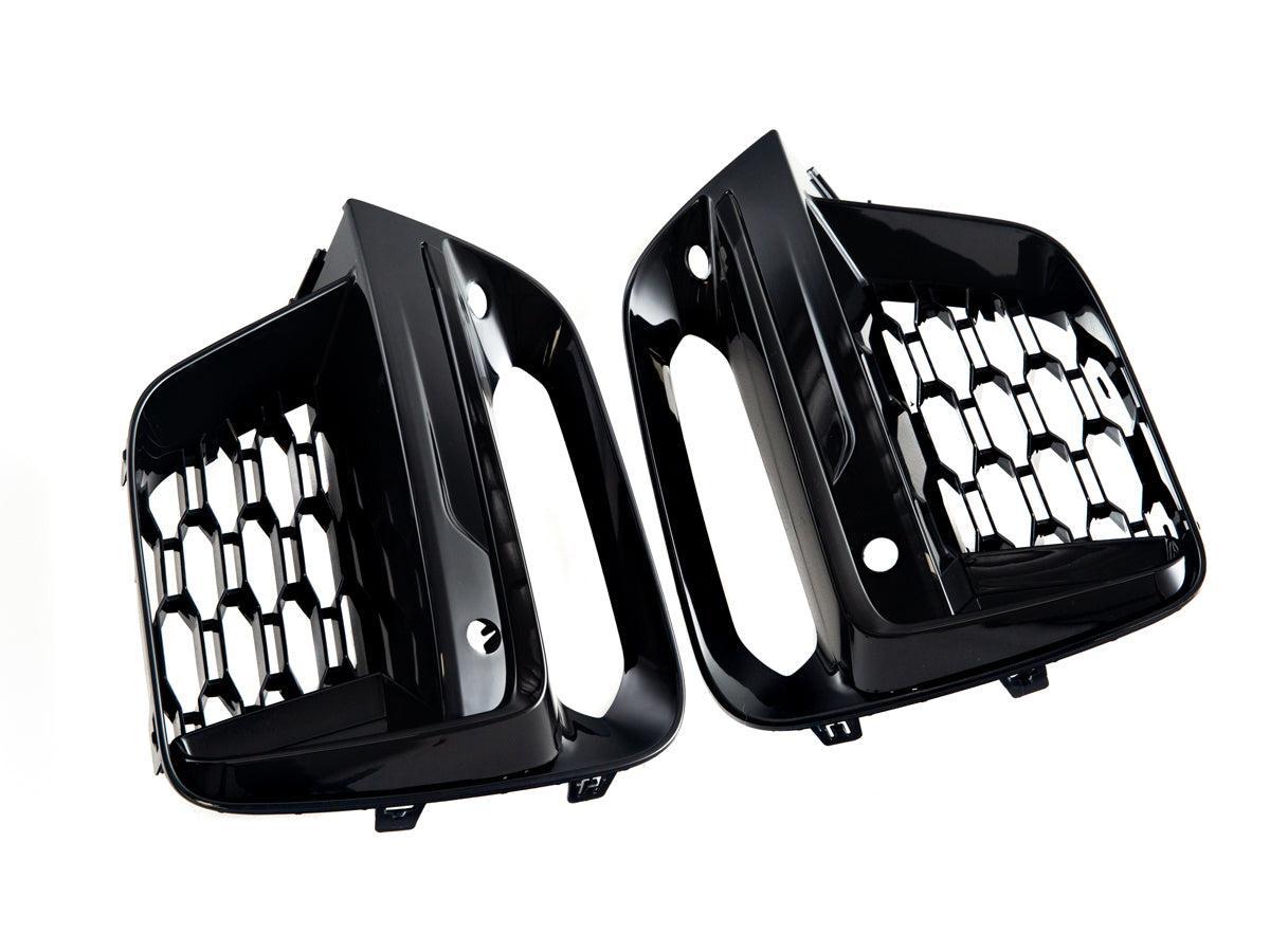 AutoTecknic Gloss Black Lower Grille Trim Set - G01 X3 | G02 X4 M40I Pre-LCI-Exterior-Silicon Valley Bimmer