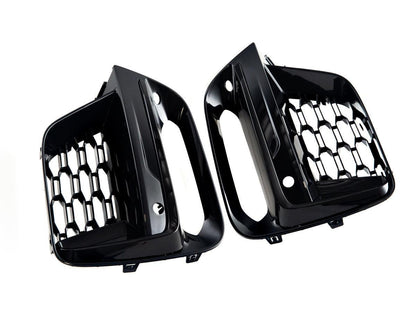 AutoTecknic Gloss Black Lower Grille Trim Set - G01 X3 | G02 X4 M40I Pre-LCI-Exterior-Silicon Valley Bimmer