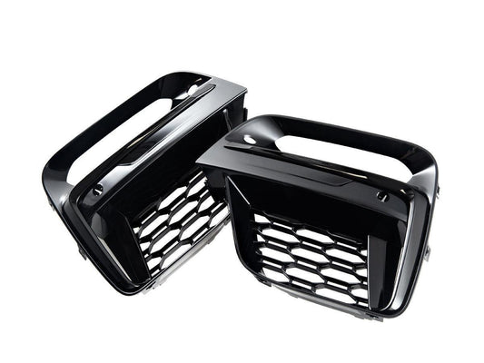 AutoTecknic Gloss Black Lower Grille Trim Set - G01 X3 | G02 X4 M40I Pre-LCI-Exterior-Silicon Valley Bimmer