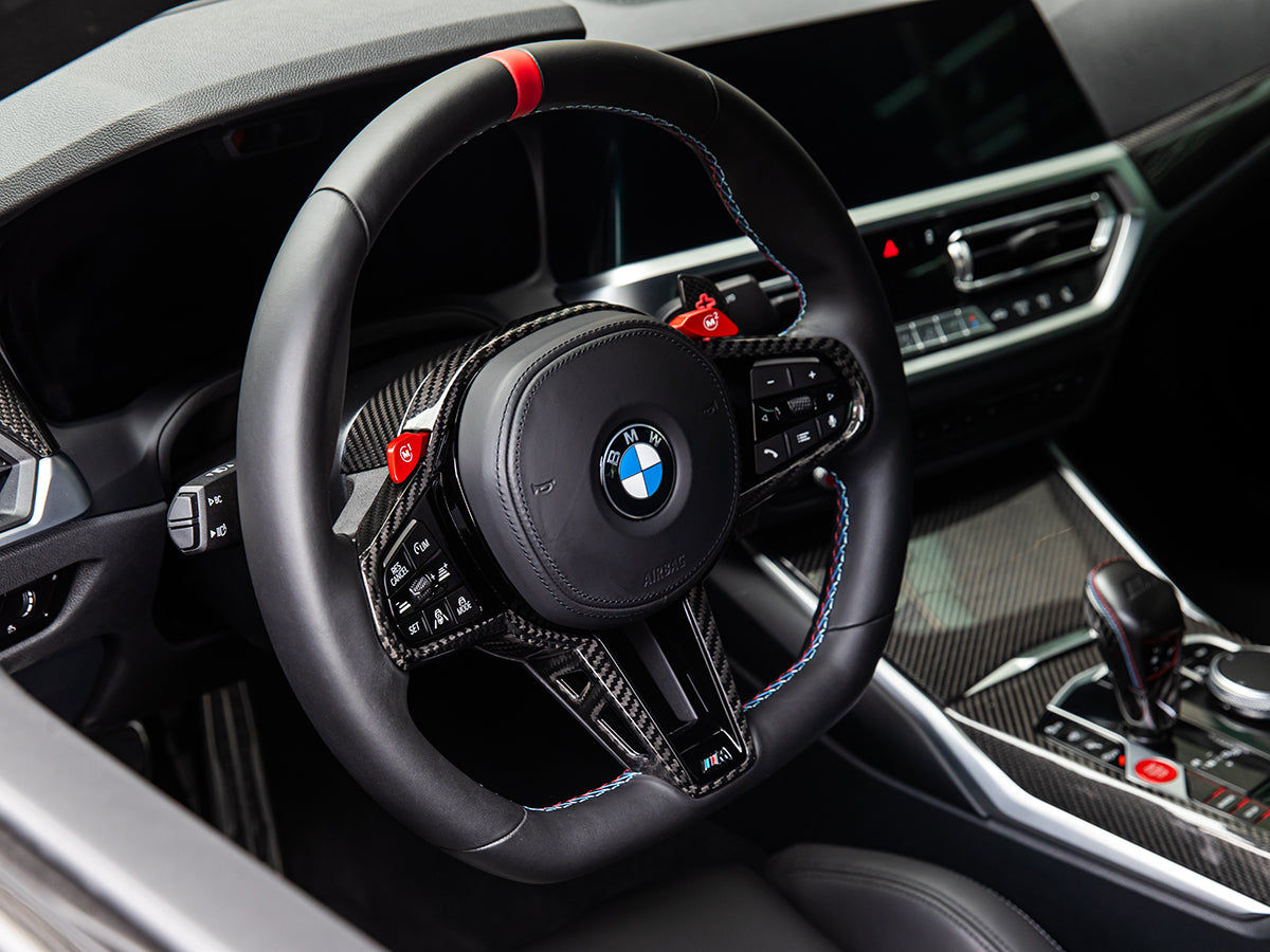 AutoTecknic LCI Carbon Steering Wheel Trim - G22/ G26/ G42 4-Series 2025-Up-Interior-Silicon Valley Bimmer