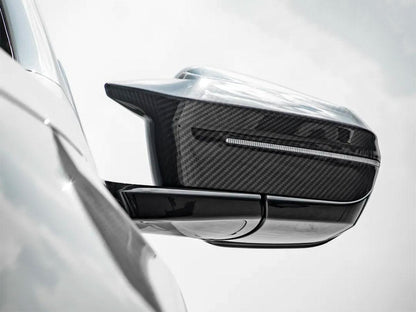 AutoTecknic M-Inspired Dry Carbon Mirror Cap Set - G60 5-Series | G70 7-Series-Exterior-Silicon Valley Bimmer