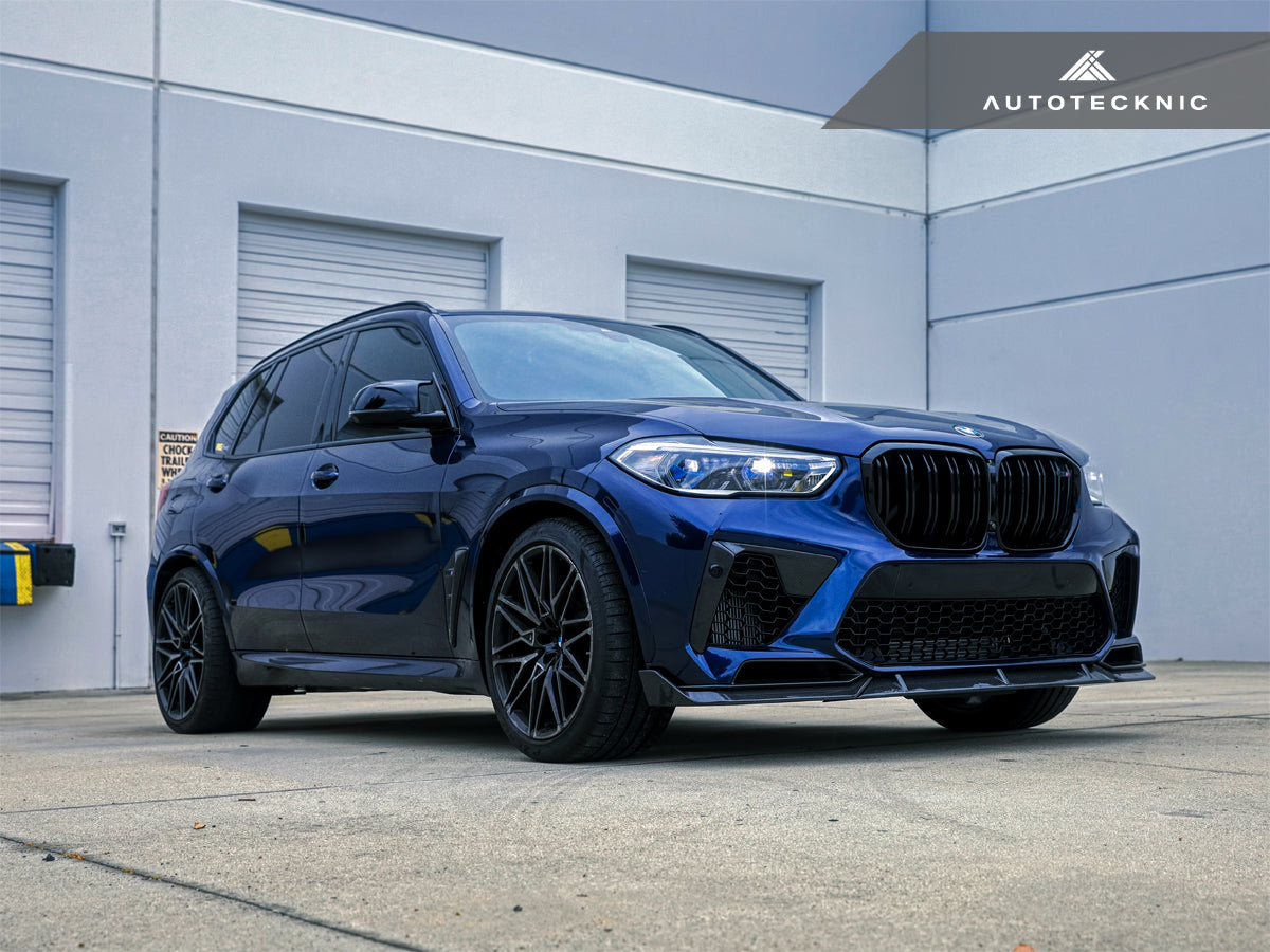 AutoTecknic Performance Dry Carbon Front Lip Set - F95 X5M-Exterior-Silicon Valley Bimmer