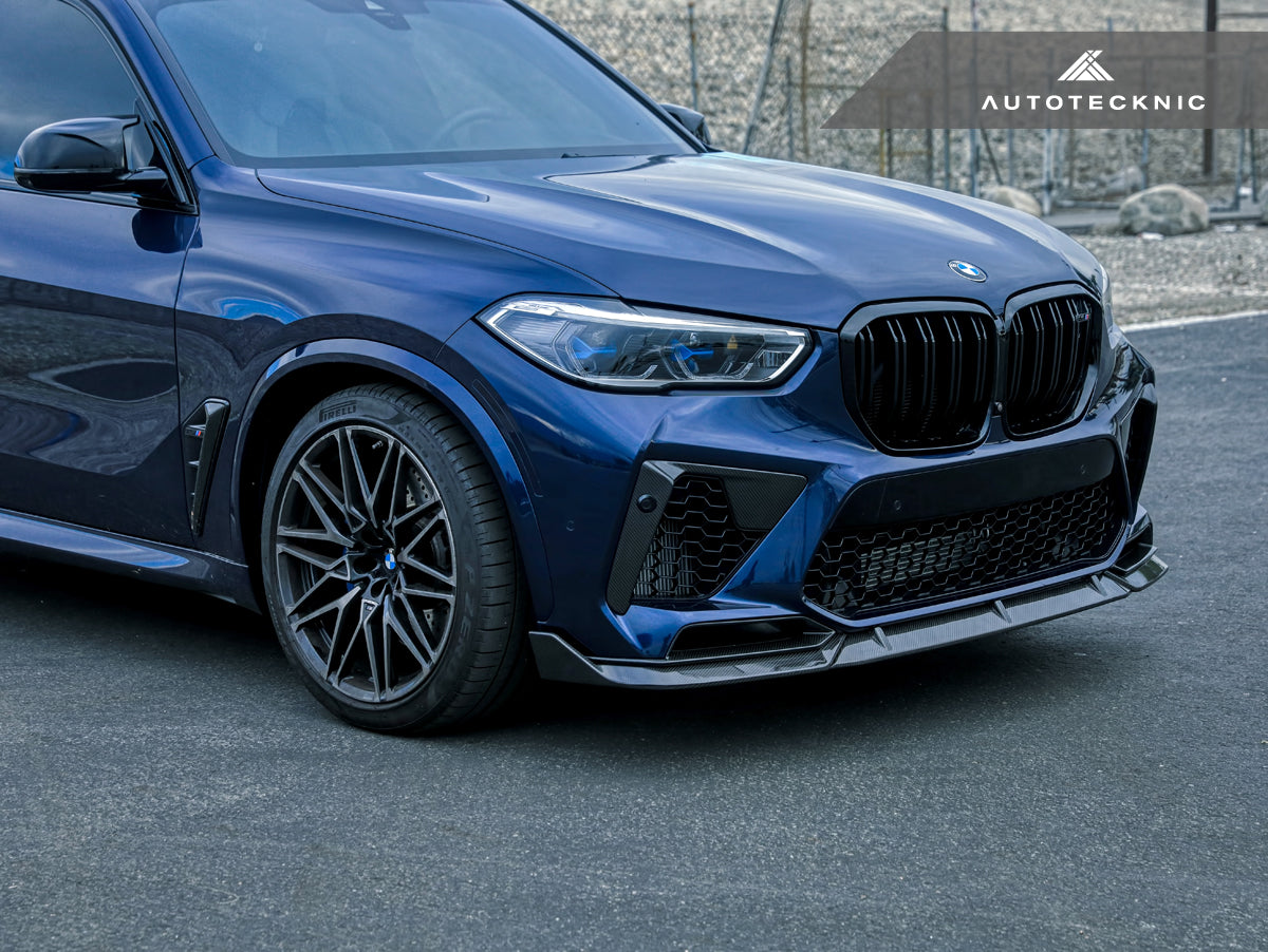 AutoTecknic Performance Dry Carbon Front Lip Set - F95 X5M-Exterior-Silicon Valley Bimmer