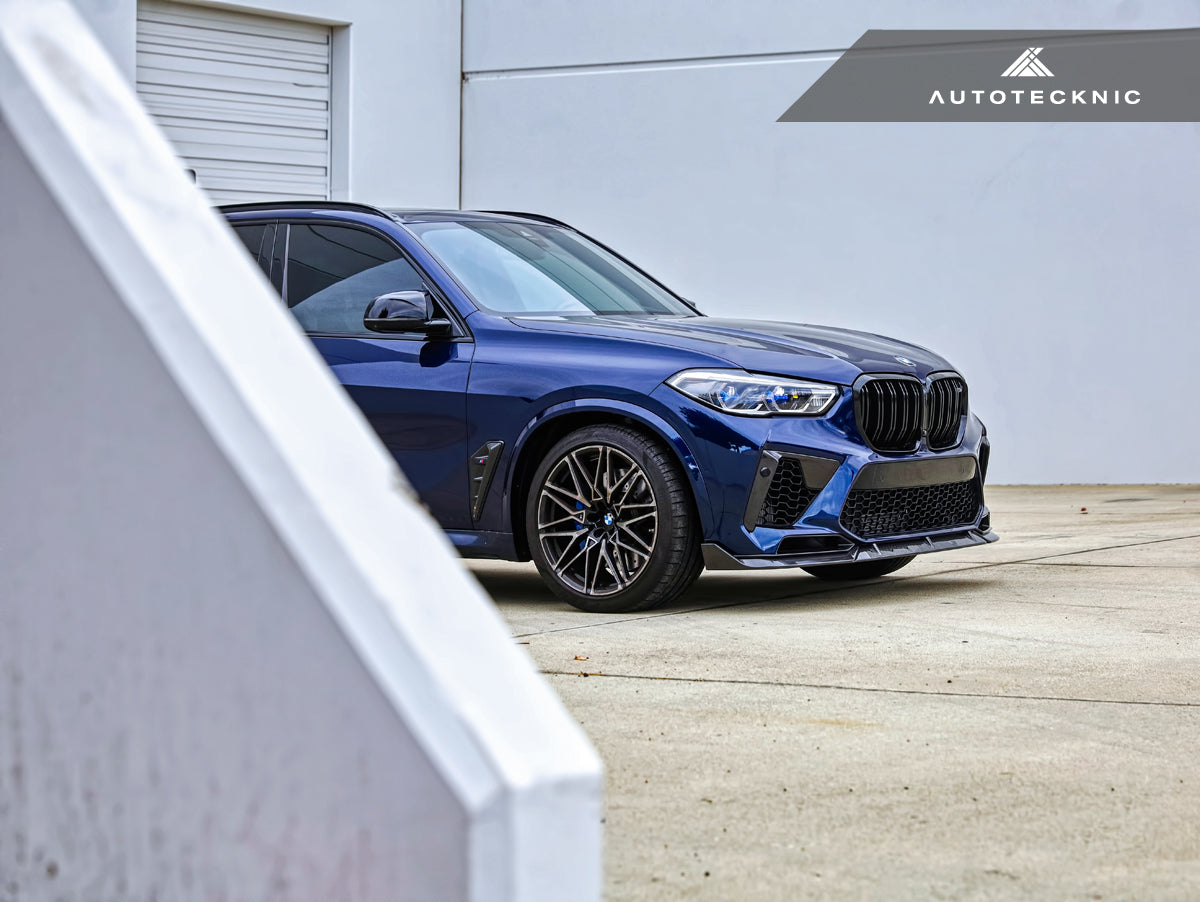 AutoTecknic Performance Dry Carbon Front Lip Set - F95 X5M-Exterior-Silicon Valley Bimmer