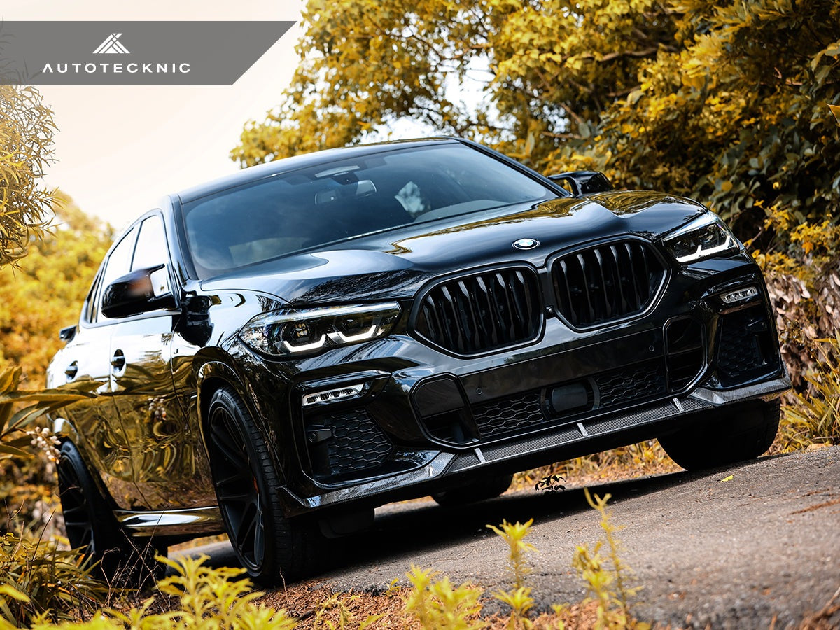 AutoTecknic Performance Dry Carbon Front Lip Set - G06 X6 M-Sport-Exterior-Silicon Valley Bimmer