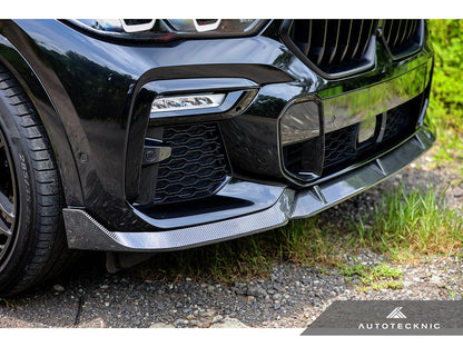 AutoTecknic Performance Dry Carbon Front Lip Set - G06 X6 M-Sport-Exterior-Silicon Valley Bimmer