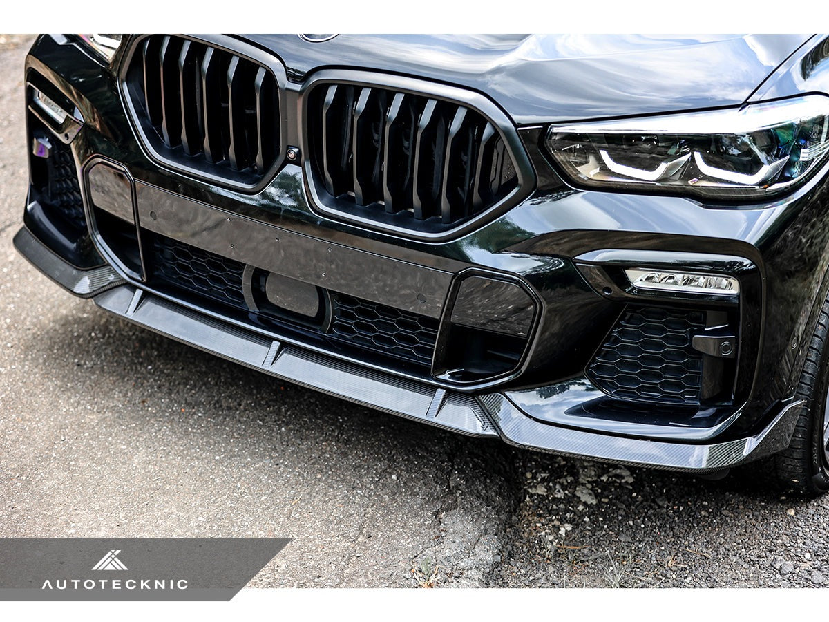 AutoTecknic Performance Dry Carbon Front Lip Set - G06 X6 M-Sport-Exterior-Silicon Valley Bimmer