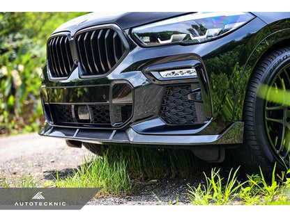 AutoTecknic Performance Dry Carbon Front Lip Set - G06 X6 M-Sport-Exterior-Silicon Valley Bimmer