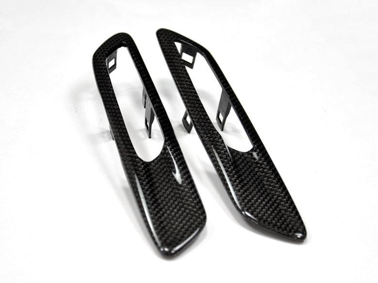AutoTecknic Replacement Carbon Fiber Fender Light Trims - F10 Sedan / F11 Wagon | 5 Series-Silicon Valley Bimmer