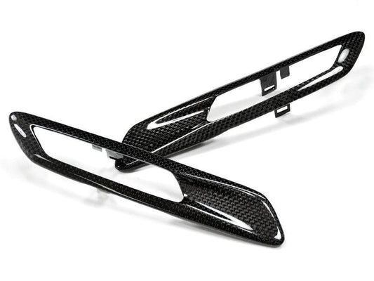 AutoTecknic Replacement Carbon Fiber Fender Light Trims - F10 Sedan / F11 Wagon | 5 Series-Silicon Valley Bimmer
