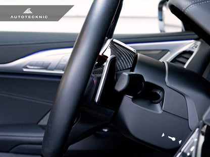 AutoTecknic Replacement Carbon Steering Wheel Top Cover - F95 X5M | F96 X6M-Interior-Silicon Valley Bimmer