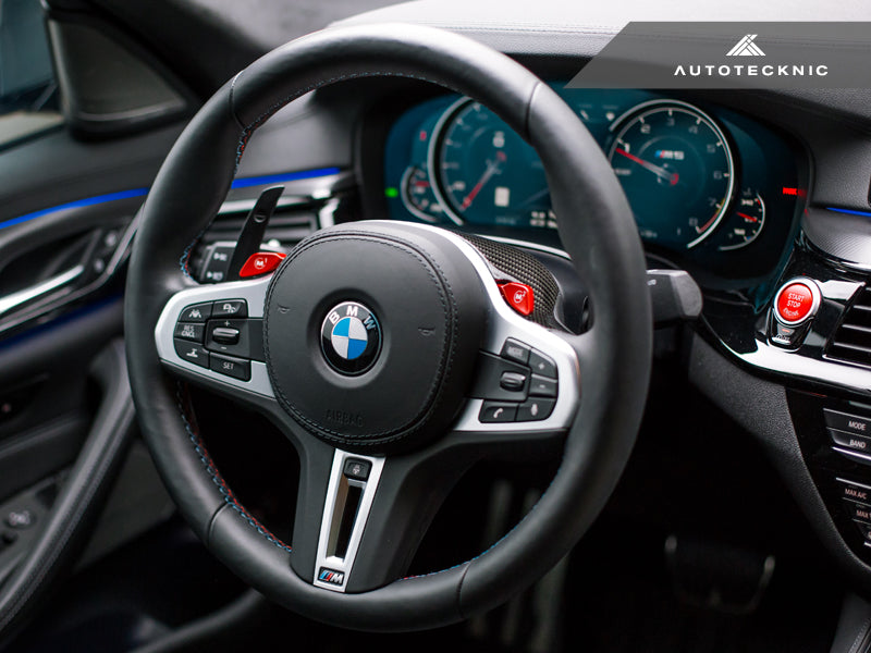 AutoTecknic Replacement Carbon Steering Wheel Top Cover - F97 X3M | F98 X4M-Interior-Silicon Valley Bimmer
