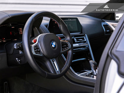 AutoTecknic Replacement Carbon Steering Wheel Top Cover - F97 X3M | F98 X4M-Interior-Silicon Valley Bimmer