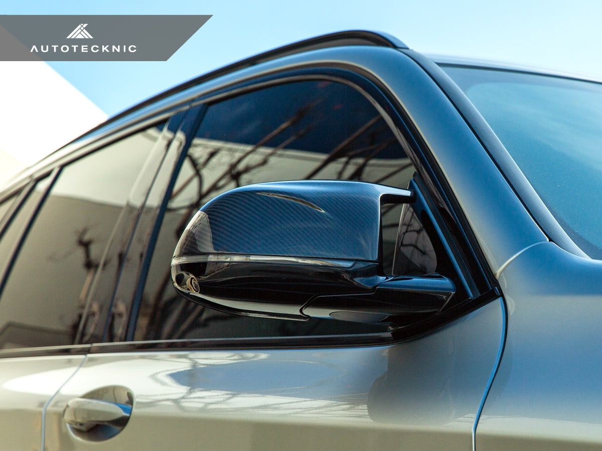 AutoTecknic Replacement Dry Carbon Mirror Covers - G01 X3 M40i LCI | G02 X4 M40i LCI-Exterior-Silicon Valley Bimmer