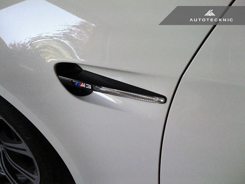 AutoTecknic Replacement Glazing Black Fender Gills - E90 Sedan/ E92 Coupe/ E93 Cabrio | M3-Exterior-Silicon Valley Bimmer