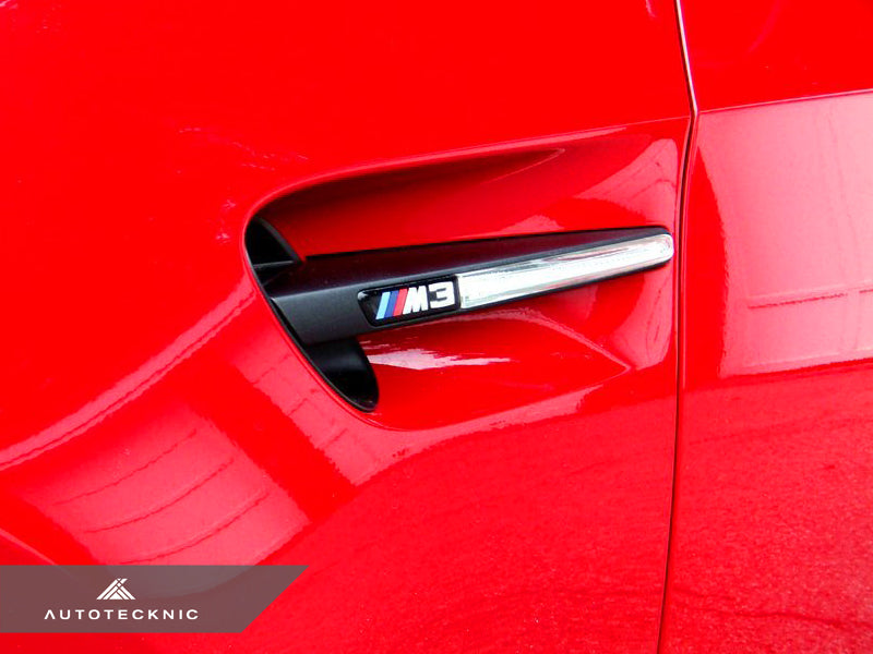 AutoTecknic Replacement Stealth Black Fender Gills - E90 Sedan / E92 Coupe / E93 Cabrio M3-Exterior-Silicon Valley Bimmer
