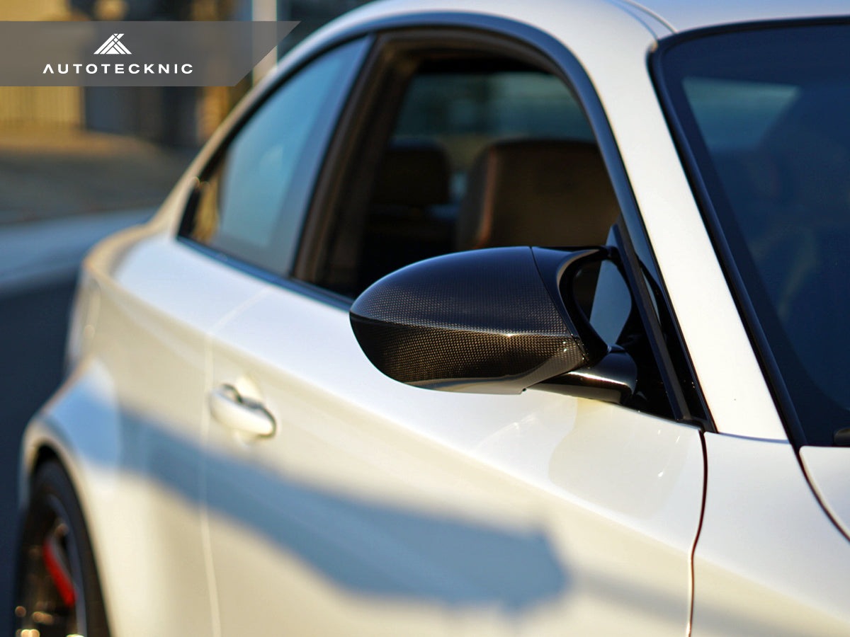 AutoTecknic Replacement Version II Dry Carbon Mirror Covers - E9X M3 | E82 1M-Exterior-Silicon Valley Bimmer