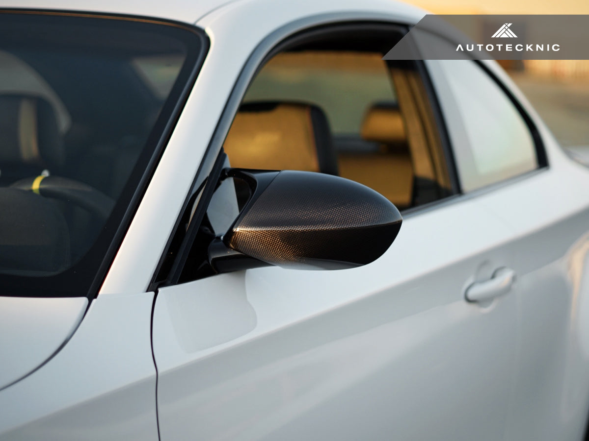 AutoTecknic Replacement Version II Dry Carbon Mirror Covers - E9X M3 | E82 1M-Exterior-Silicon Valley Bimmer