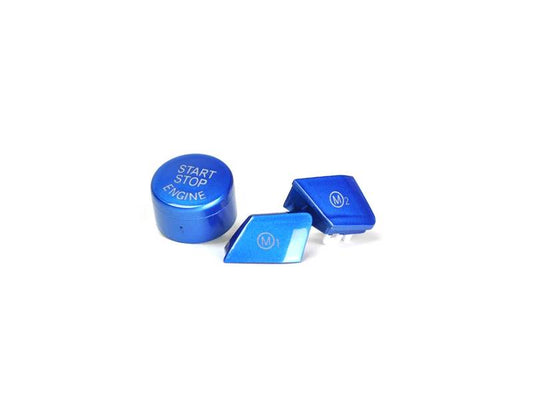AutoTecknic Royal Blue M1/ M2 Button Set - F06/ F12/ F13 M6-Interior-Silicon Valley Bimmer