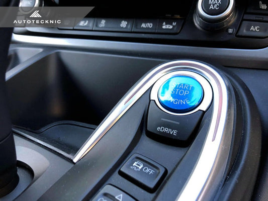AutoTecknic Royal Blue Start Stop Button - BMW i8-Interior-Silicon Valley Bimmer