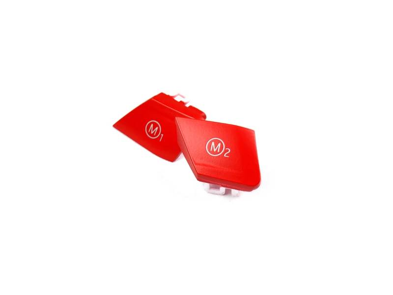 AutoTecknic Satin Red M1/ M2 Button Set - F85 X5M | F86 X6M-Interior-Silicon Valley Bimmer