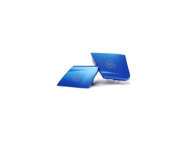 AutoTecknic Satin Royal Blue M1/ M2 Button Set - F10 M5 LCI-Interior-Silicon Valley Bimmer