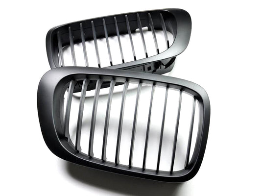 AutoTecknic Stealth Black Front Grille Set - E46 3-Series Coupe Pre-Facelift | M3-Exterior-Silicon Valley Bimmer