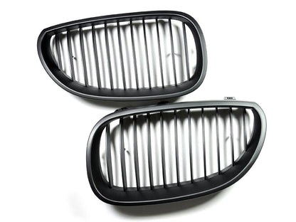 AutoTecknic Stealth Black Front Grille Set - E60 5-Series | M5-Exterior-Silicon Valley Bimmer