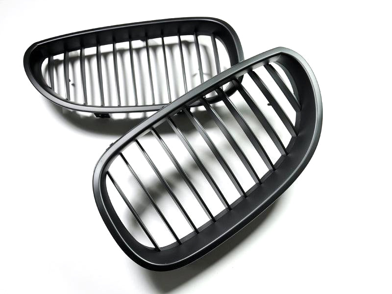 AutoTecknic Stealth Black Front Grille Set - E60 5-Series | M5-Exterior-Silicon Valley Bimmer