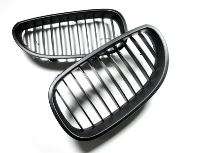 AutoTecknic Stealth Black Front Grille Set - E60 5-Series | M5-Exterior-Silicon Valley Bimmer
