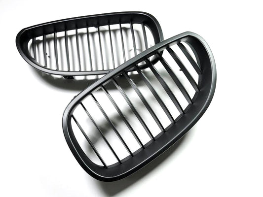 AutoTecknic Stealth Black Front Grille Set - E60 5-Series | M5-Exterior-Silicon Valley Bimmer